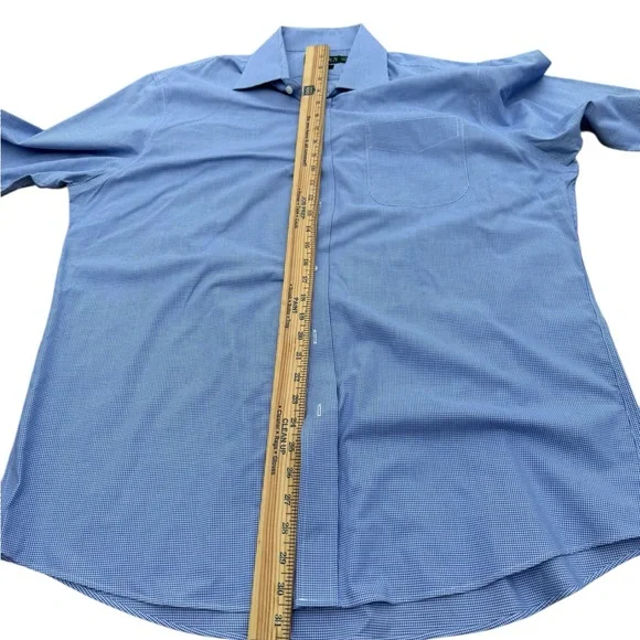 Lauren by Ralph Lauren men’s size 17 1/2 36/37 100% cotton front button shirt. - Picture 4 of 6